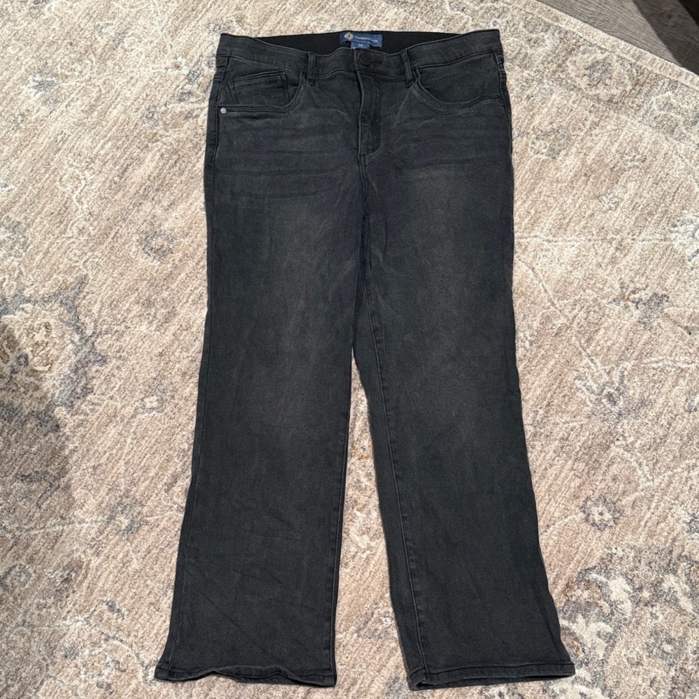 Democracy Cheryl Ab Solution High Rise Cropped Barely Boot Jean Black Size 14